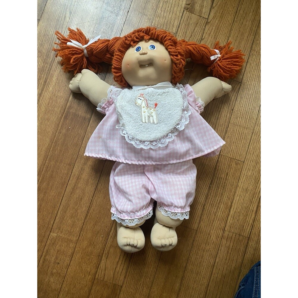 VTG Cabbage Patch Kids Doll 1980s Xavier Roberts Doll Red Hair Blue Eyes Tooth